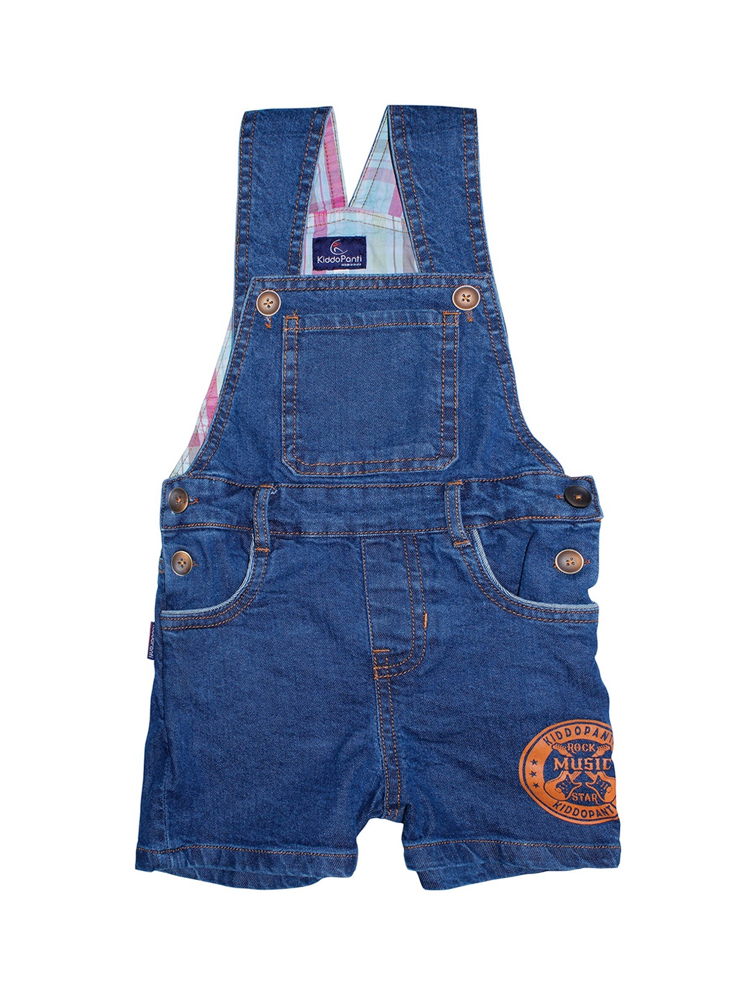 

KiddoPanti Boys Blue Short Denim Dungarees