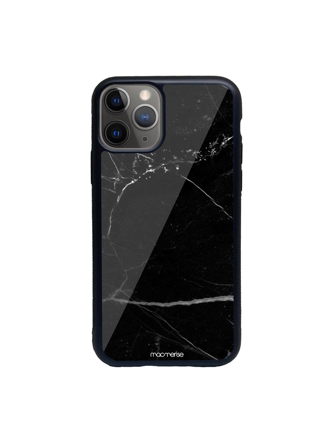 

macmerise Black & Silver-Toned Marble Noir Belge iPhone 11 Pro Max Back Case
