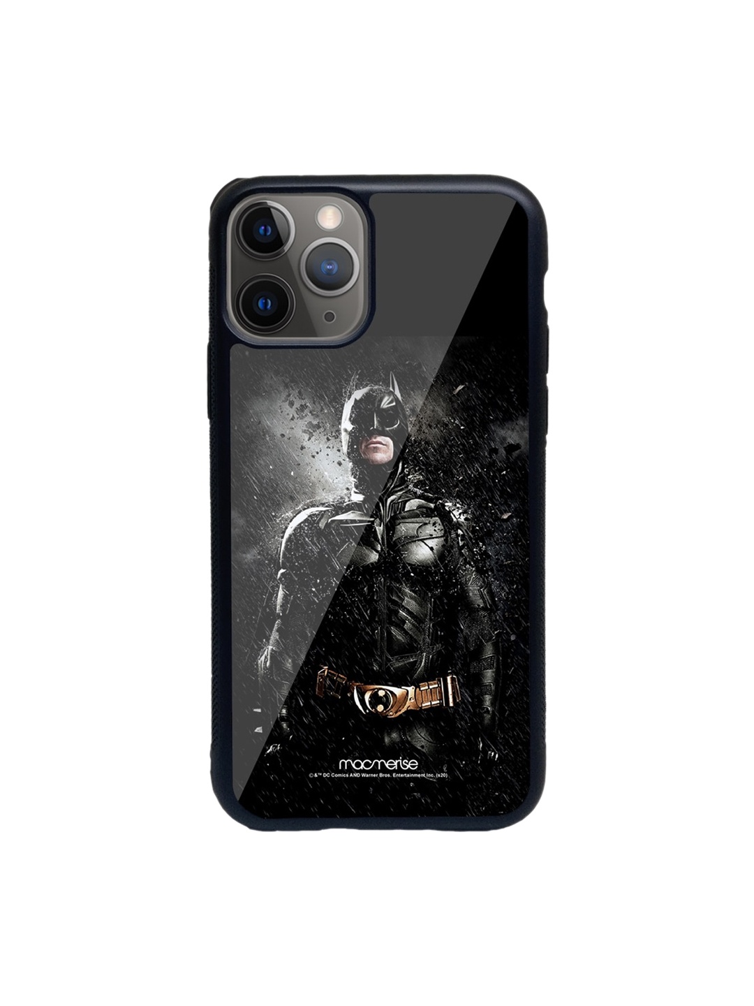 

macmerise Black & Grey Rise of Batman Glass iPhone 11 Pro Max Phone Case