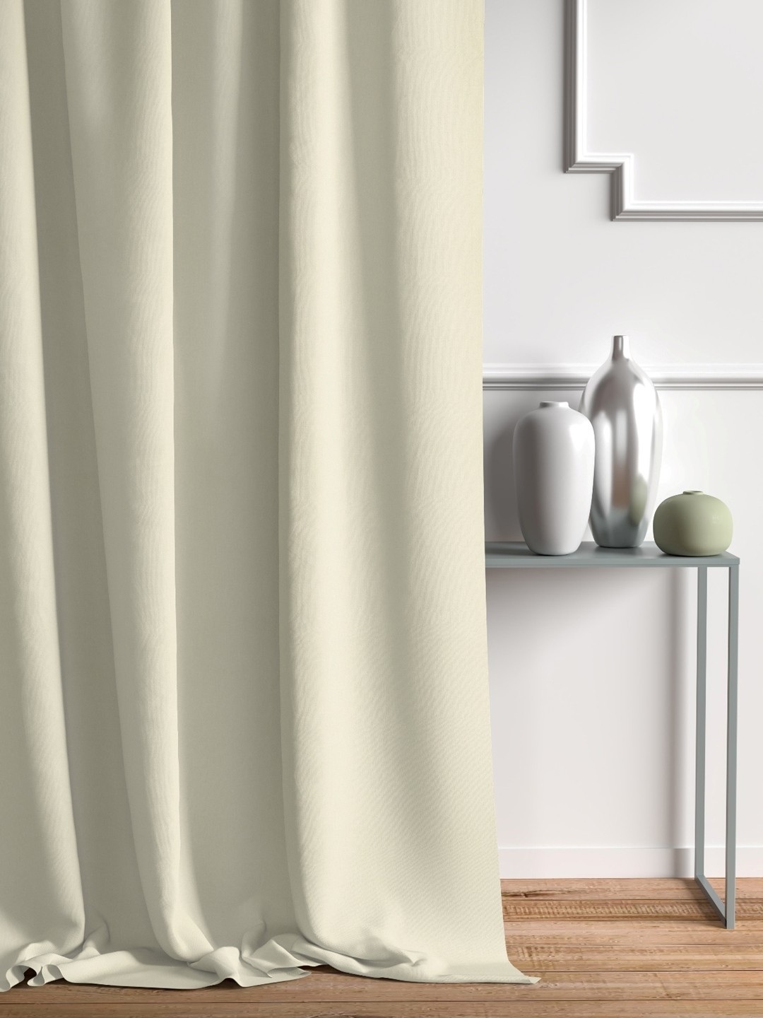 

DDecor Cream-Coloured Single Curtain
