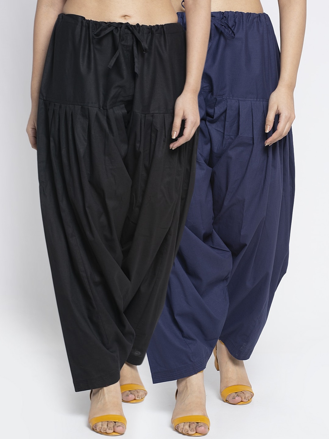 

GRACIT Women Pack Of 2 Solid Salwars, Black