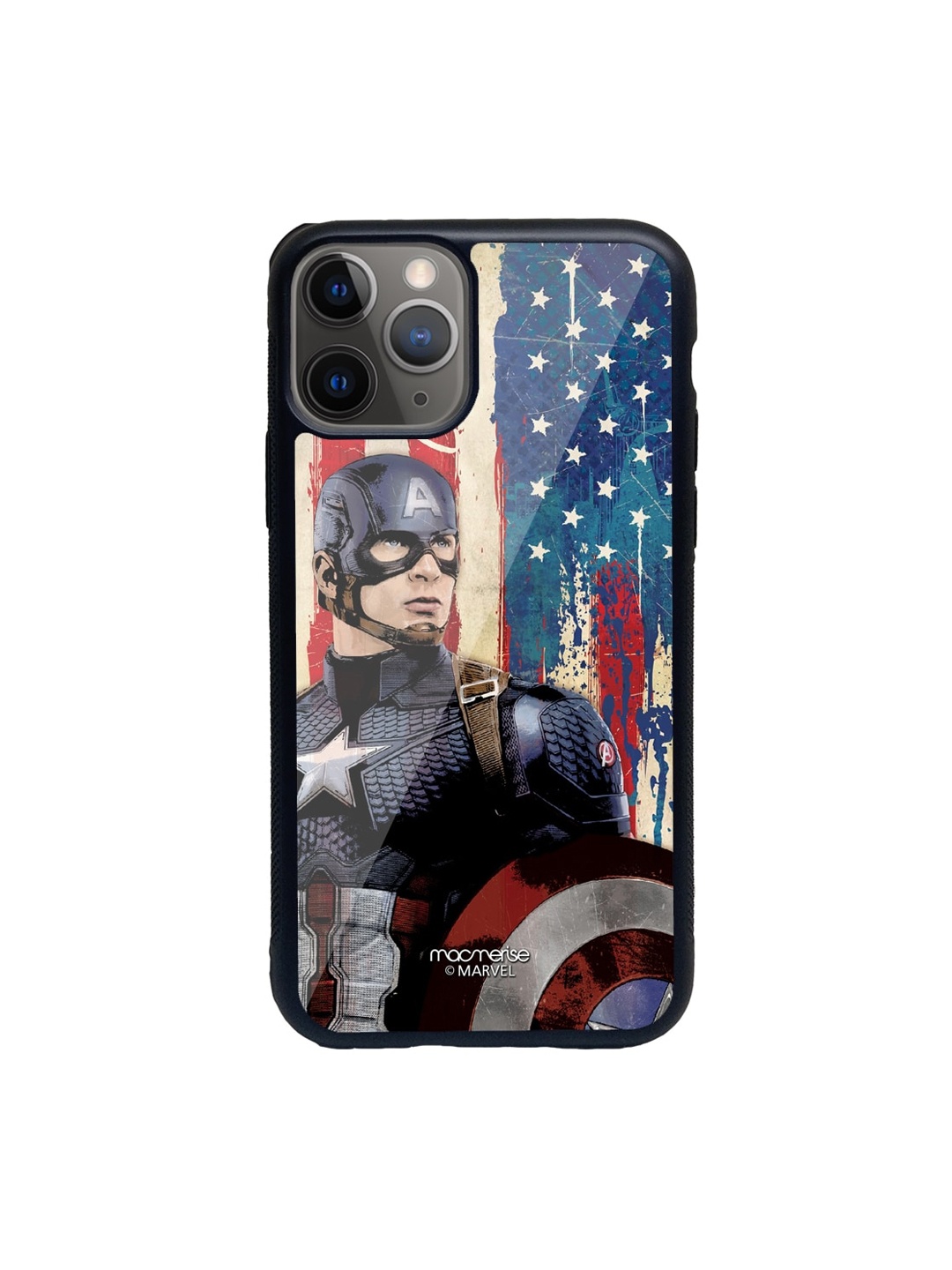 

macmerise Blue & Red American Captain Pattern iPhone 11 Pro Max Back Case