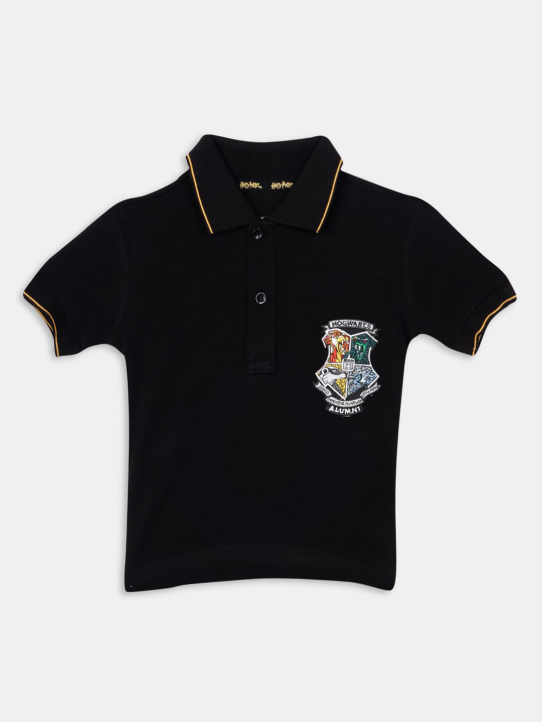 

Nap Chief Unisex Kids Black Harry Potter- House Pride Polo Collar Sustainable T-shirt