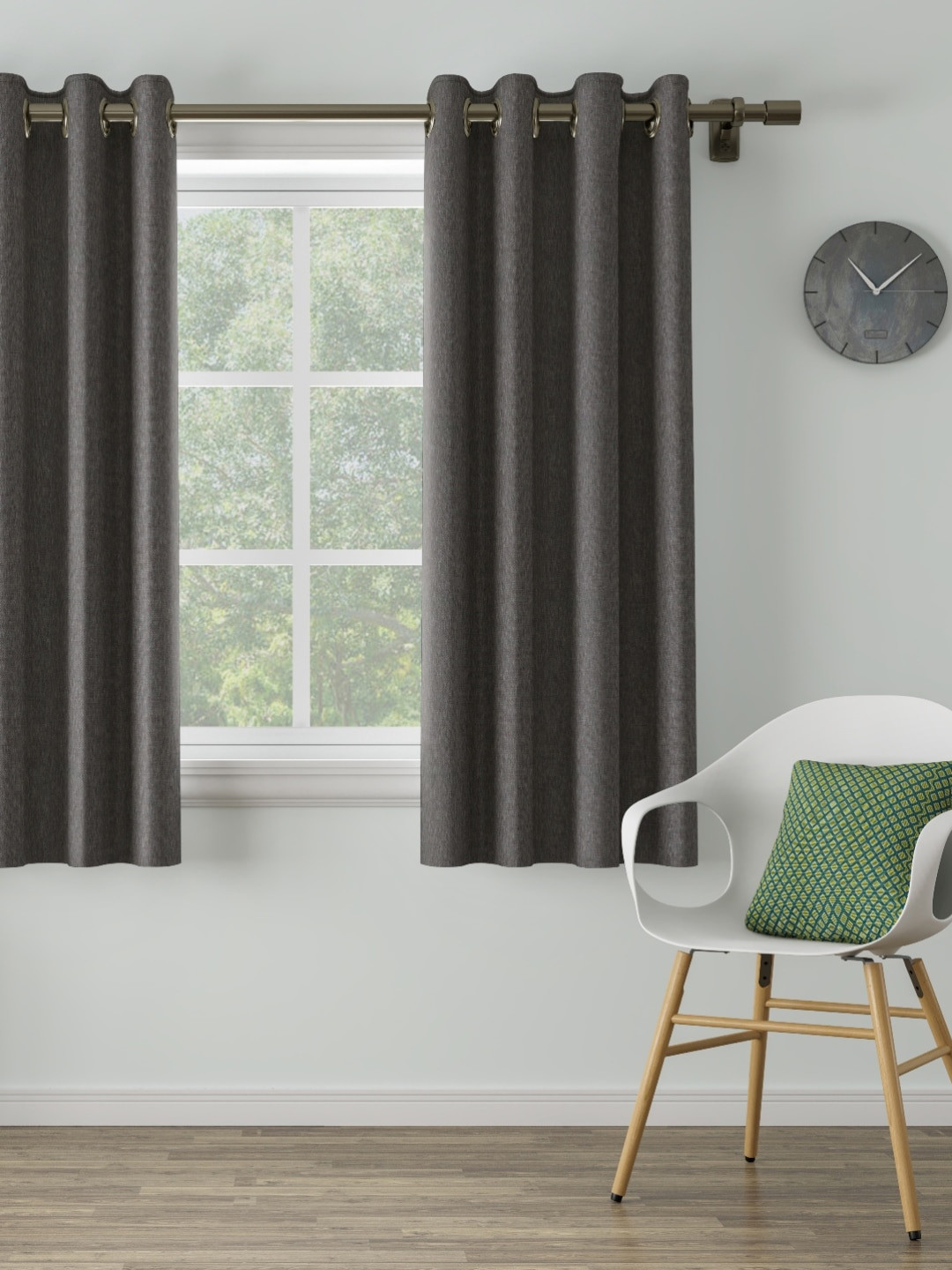 

DDecor Charcoal Grey Single Curtain