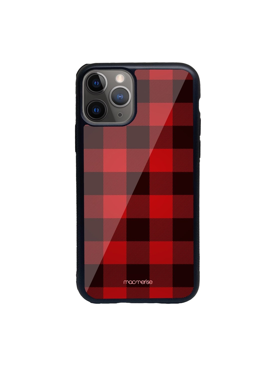 

macmerise Black & Red Checked iPhone 11 Pro Max Back Case