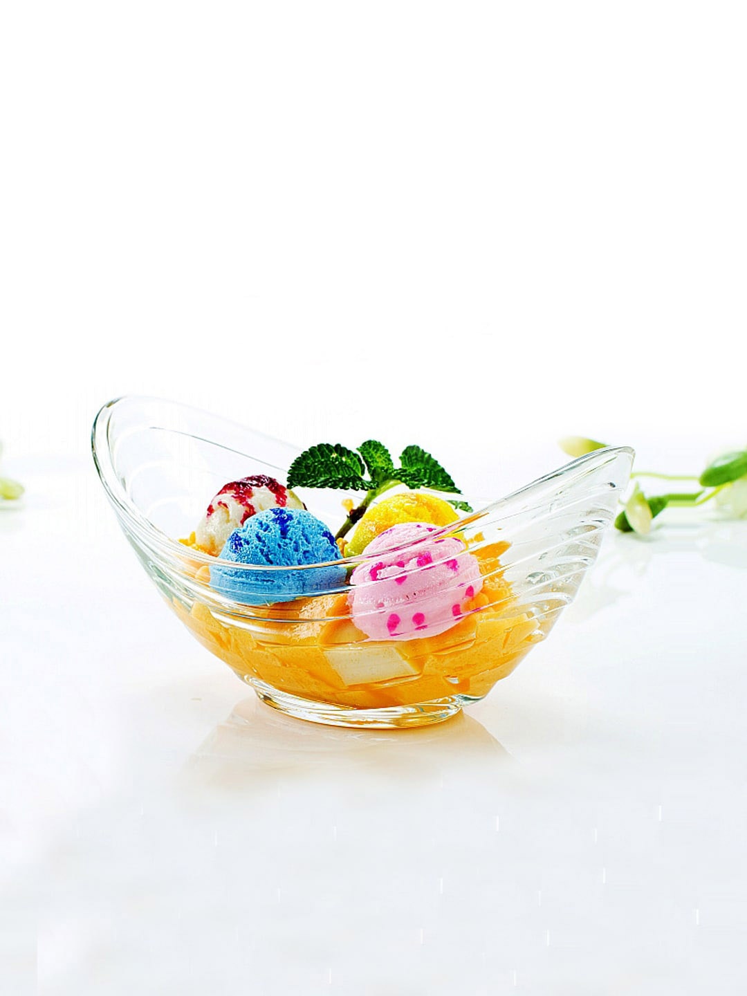

INCRIZMA Transparent Set of 4 Glass Ice Cream Bowls
