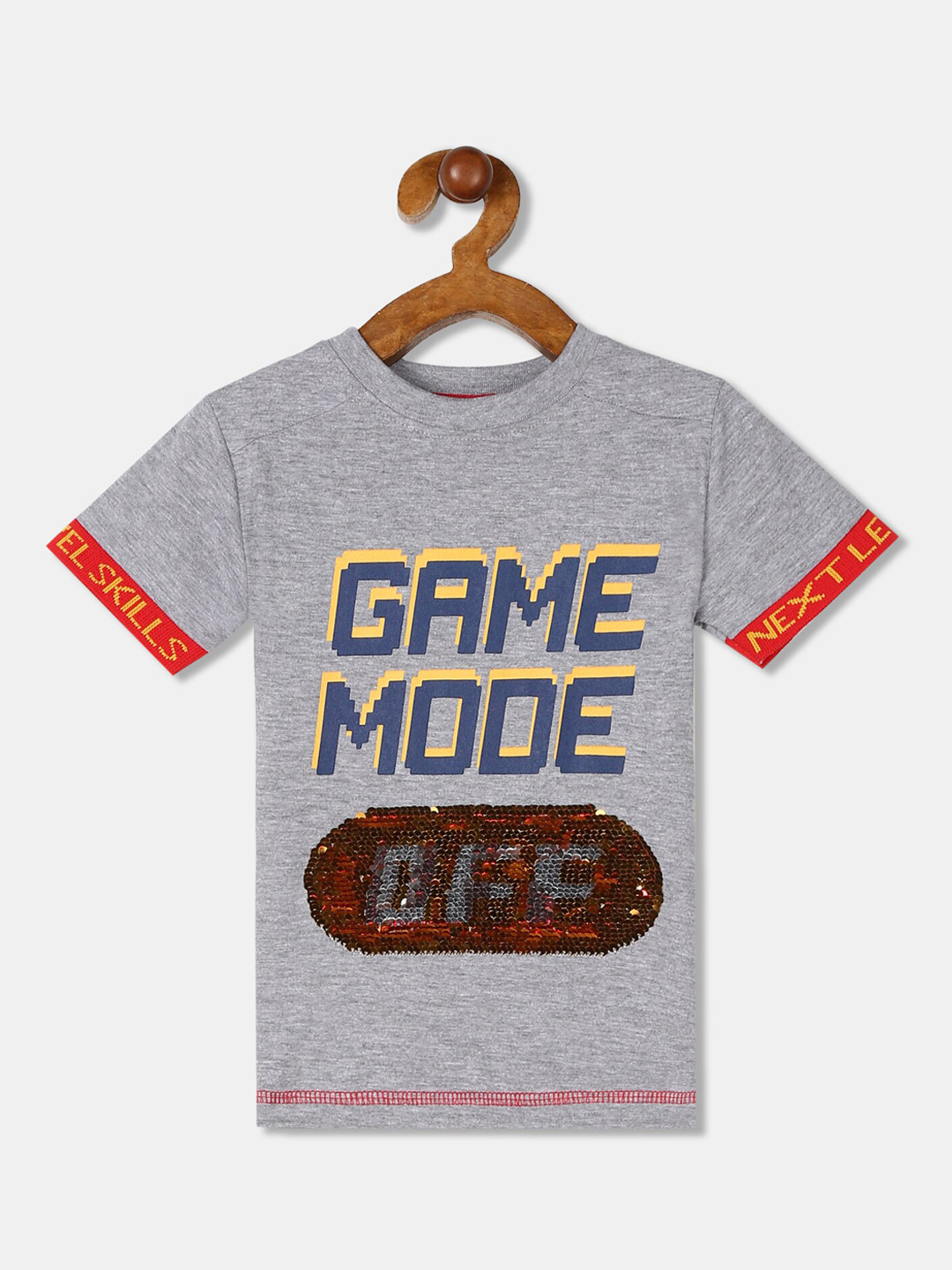 

Cherokee Boys Grey Printed Round Neck T-shirt