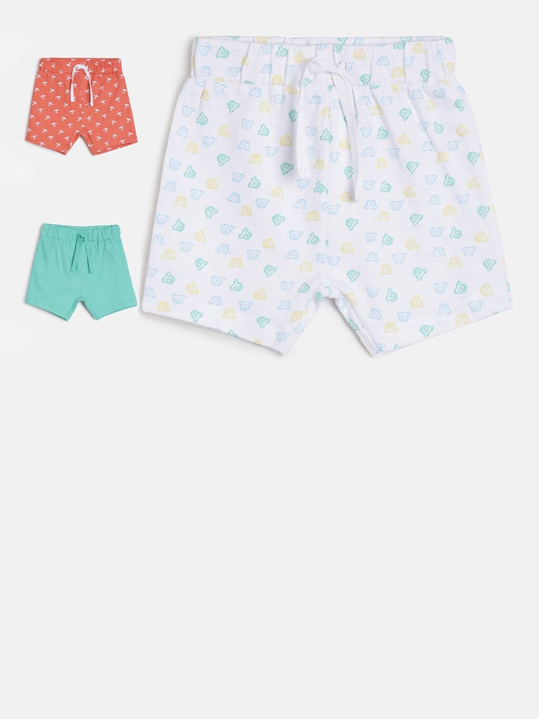 

MINI KLUB Boys Pack of 3 Printed Regular Fit Regular Shorts, Multi