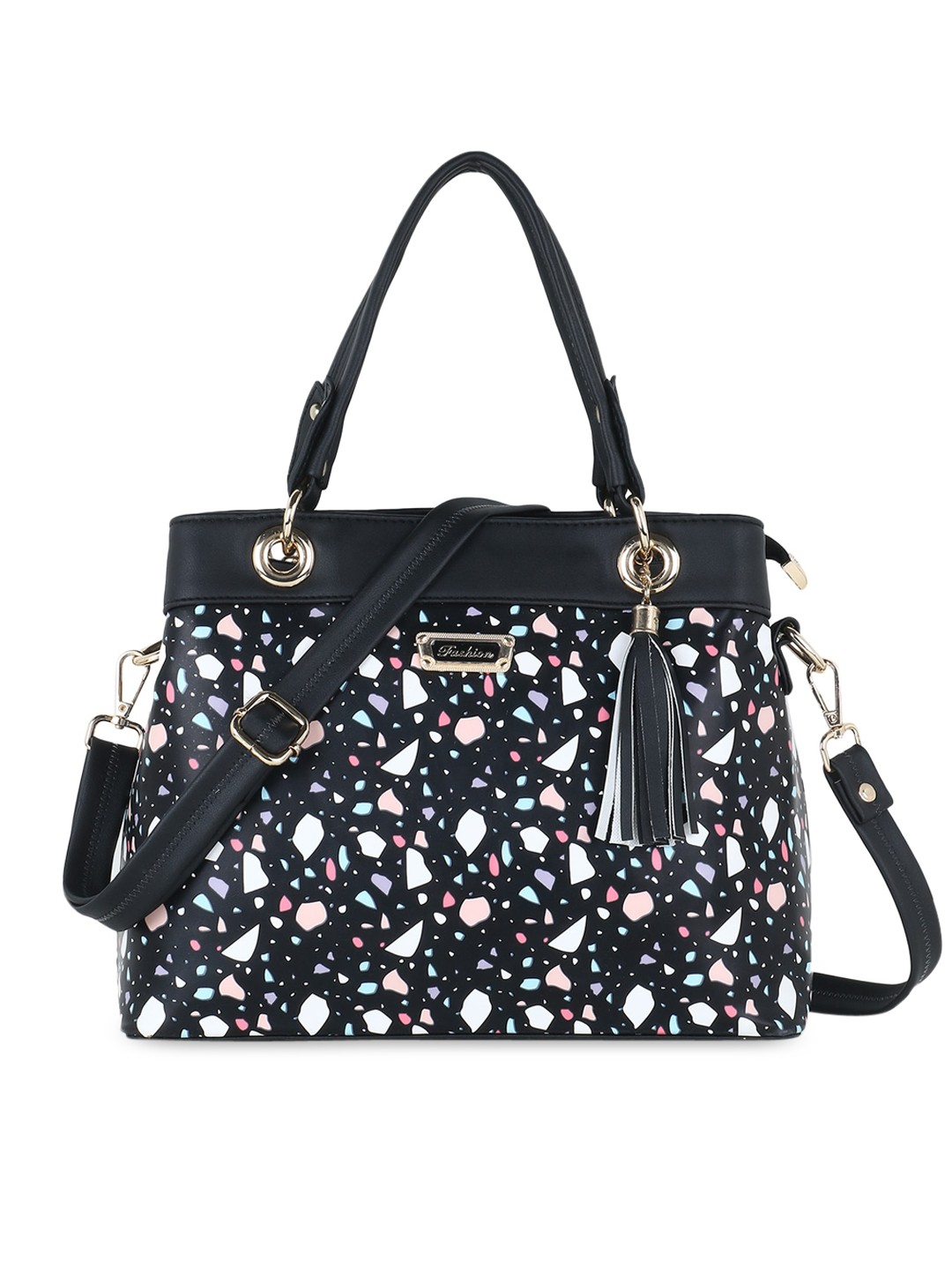 

WOMEN MARKS Black Printed Handheld Bag