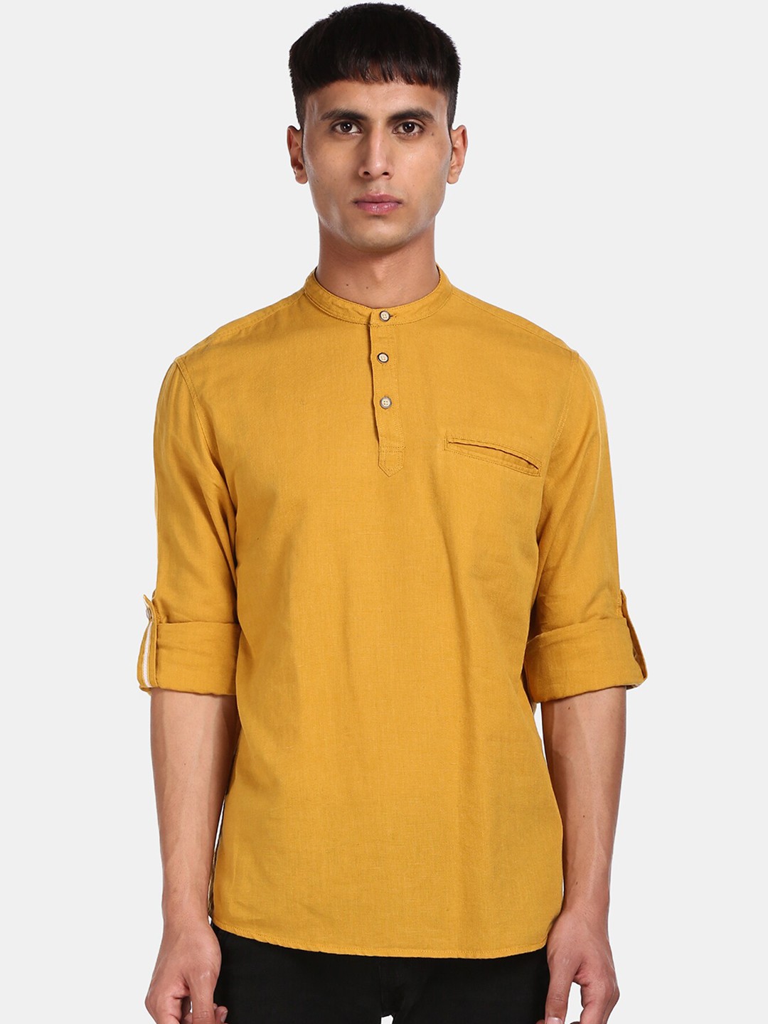 

Cherokee Men Mustard Casual Shirt