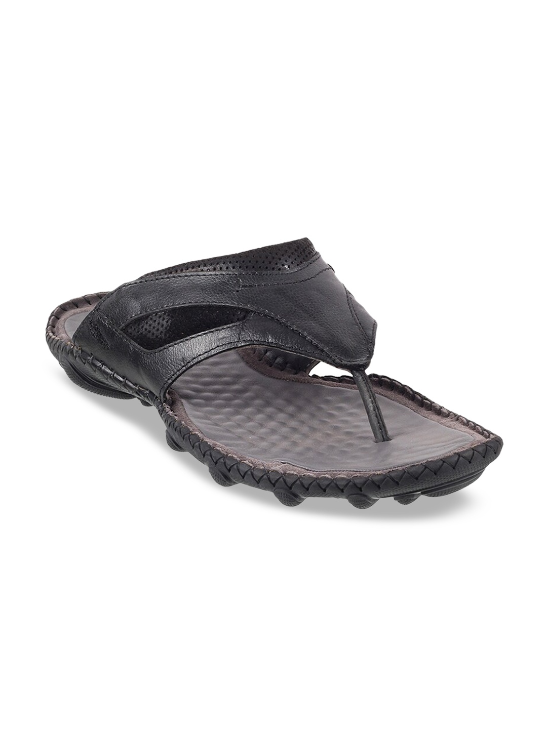 

Mochi Men Black & Grey Comfort Sandals