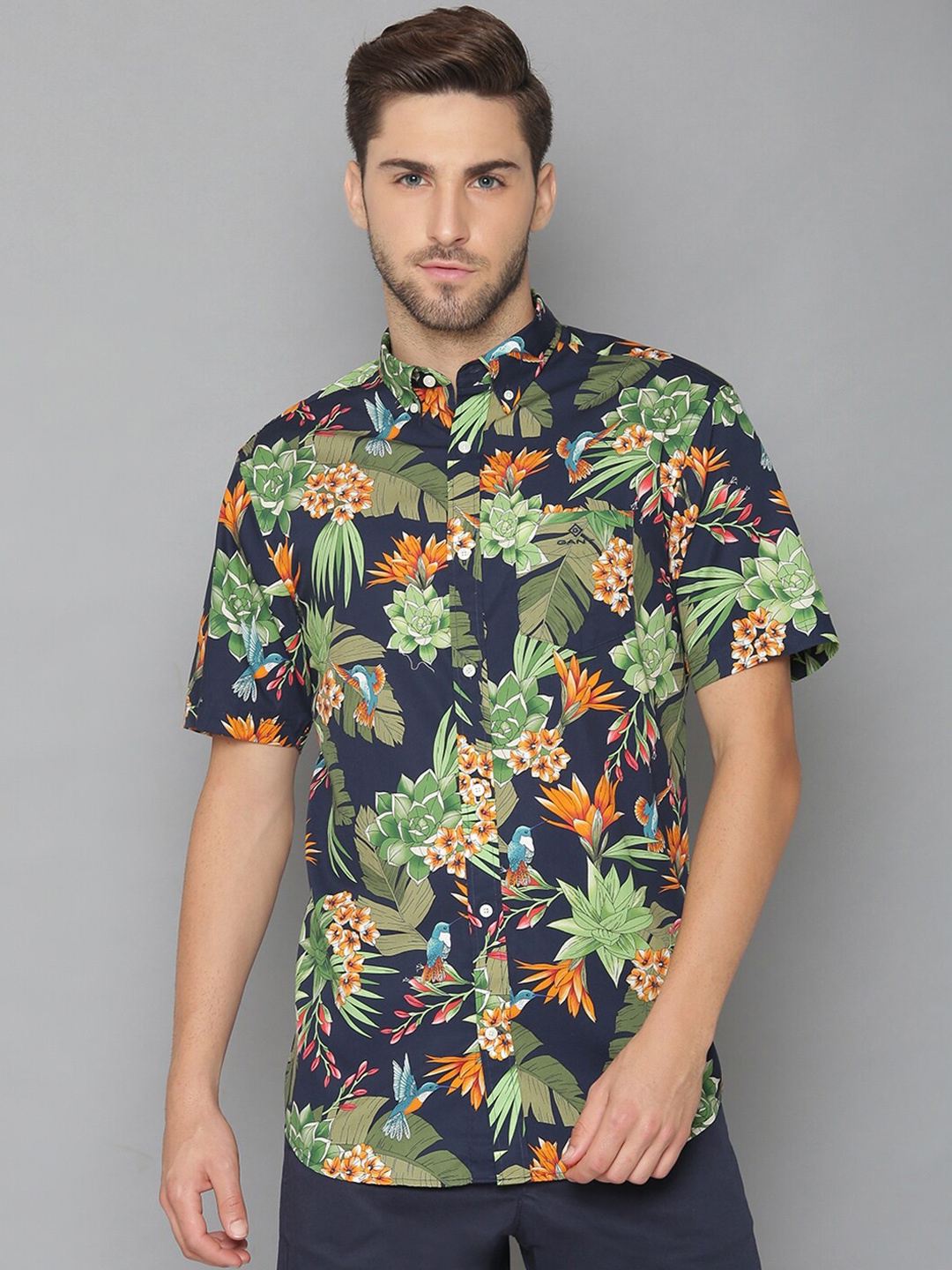 

GANT Men Multicoloured Regular Fit Printed Casual Shirt, Multi
