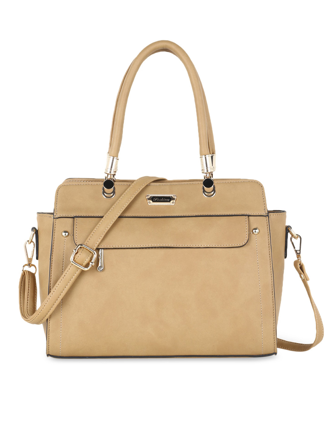 

WOMEN MARKS Beige Solid Handheld Bag