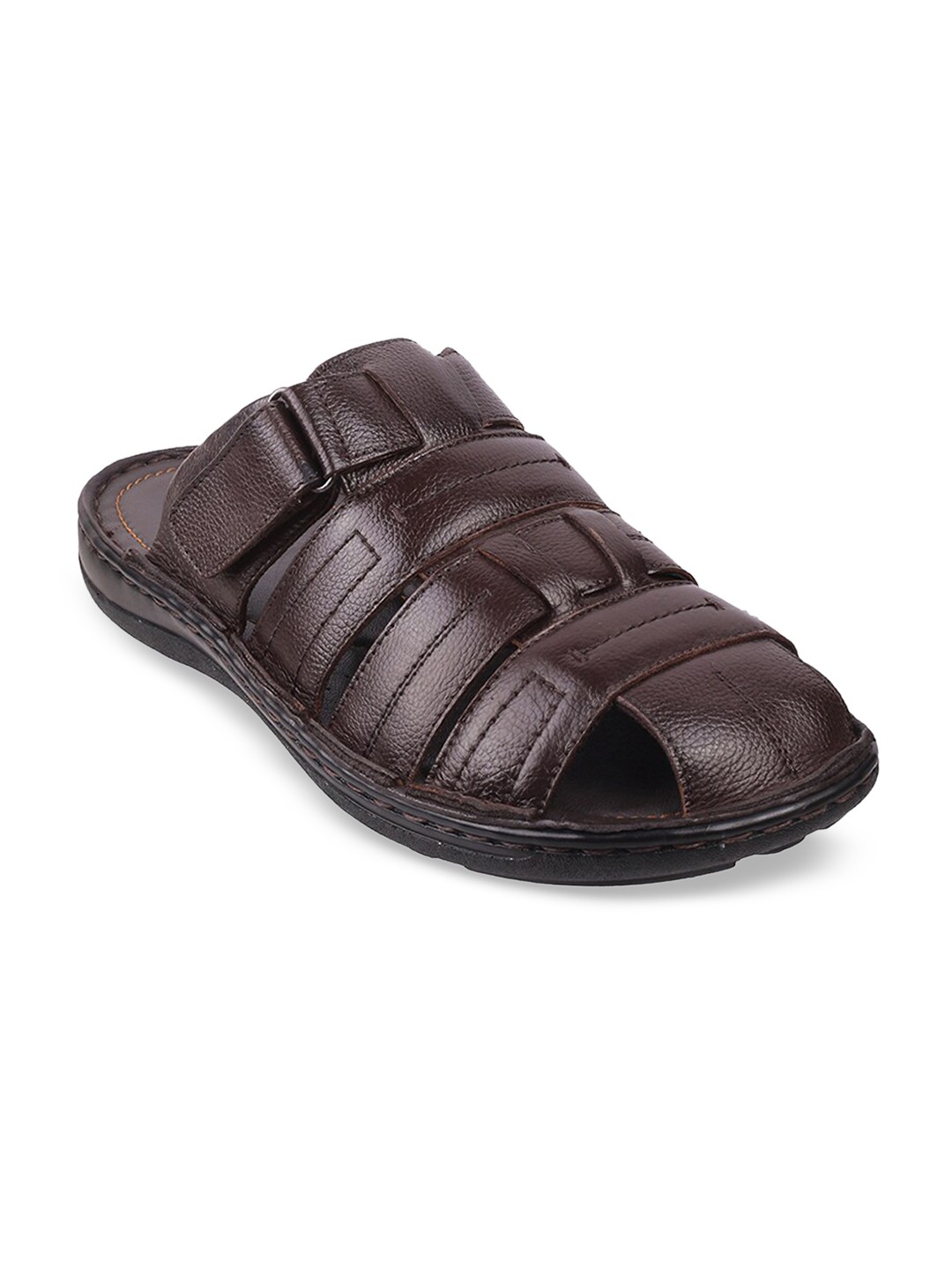 

Mochi Men Brown Leather Comfort Sandals