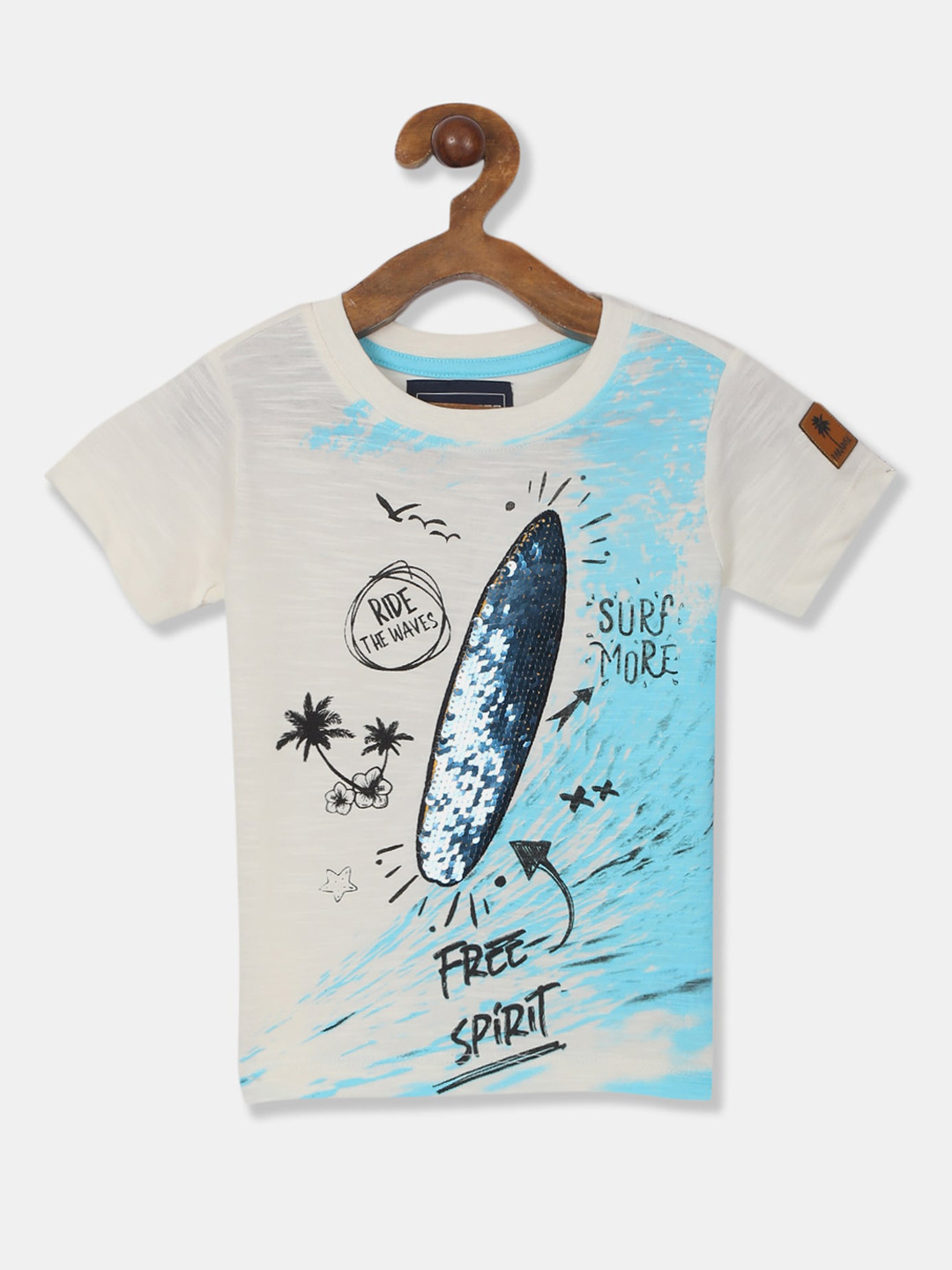 

Cherokee Boys White Printed Round Neck T-shirt
