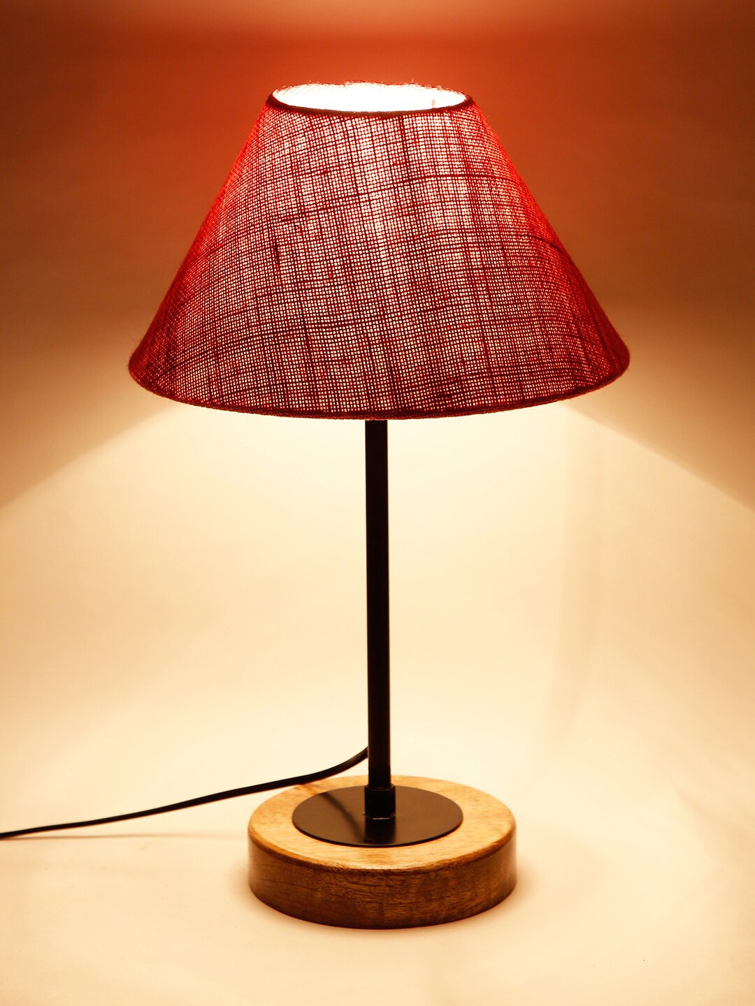 

Devansh Pink Self Design Traditional Bedside Standard Table Lamp