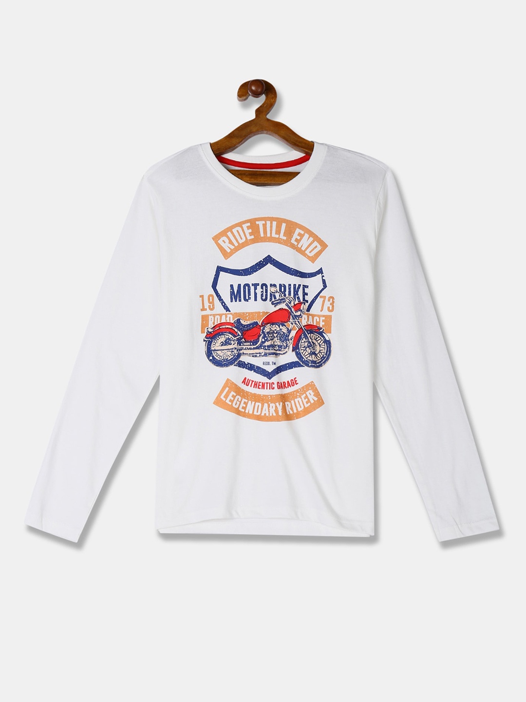 

Cherokee Boys White Printed Round Neck T-shirt