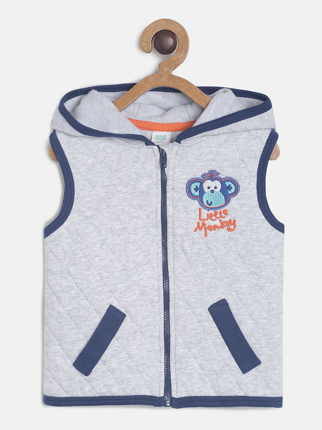 

MINI KLUB Boys Grey Solid Sporty Jacket