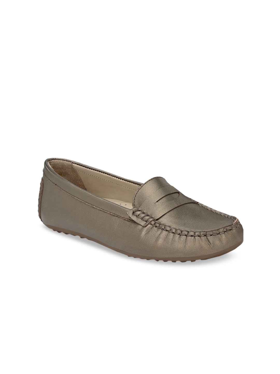

CARLO ROMANO Women Leather Loafers, Gold