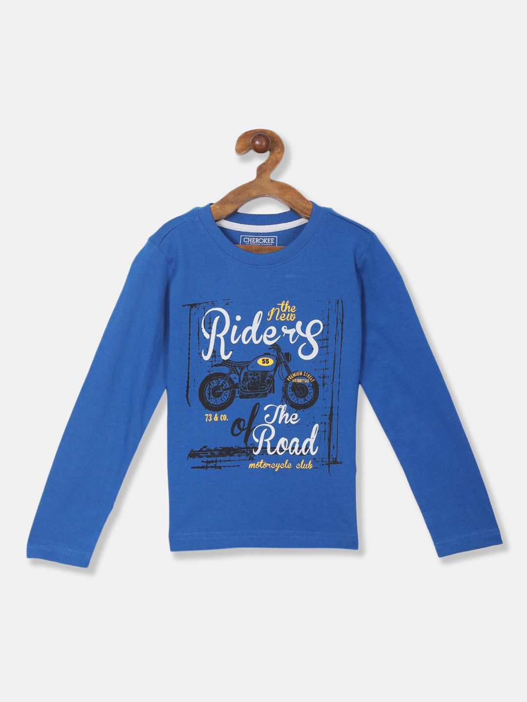 

Cherokee Boys Blue Printed Round Neck T-shirt