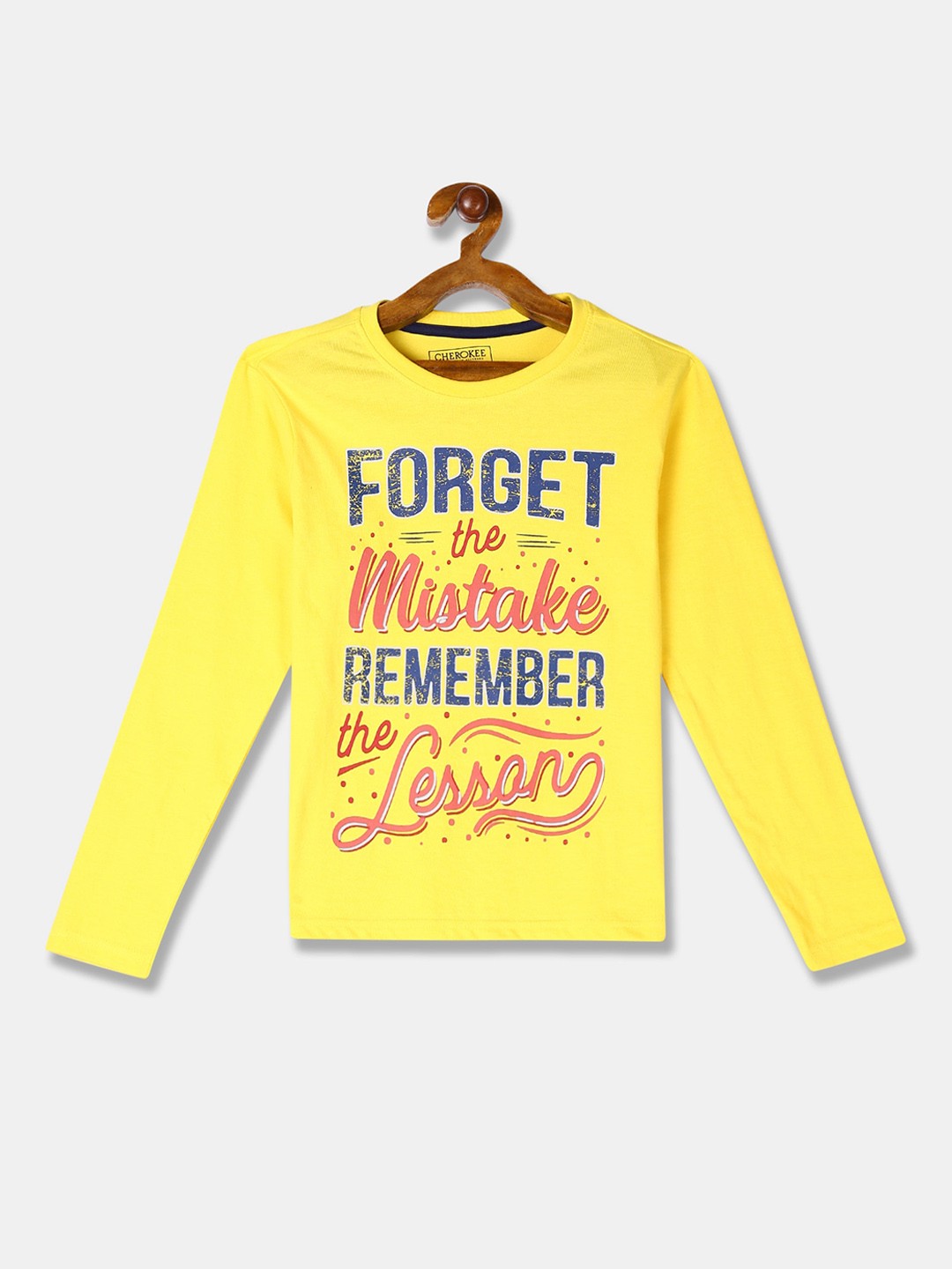 

Cherokee Boys Yellow Printed Round Neck T-shirt