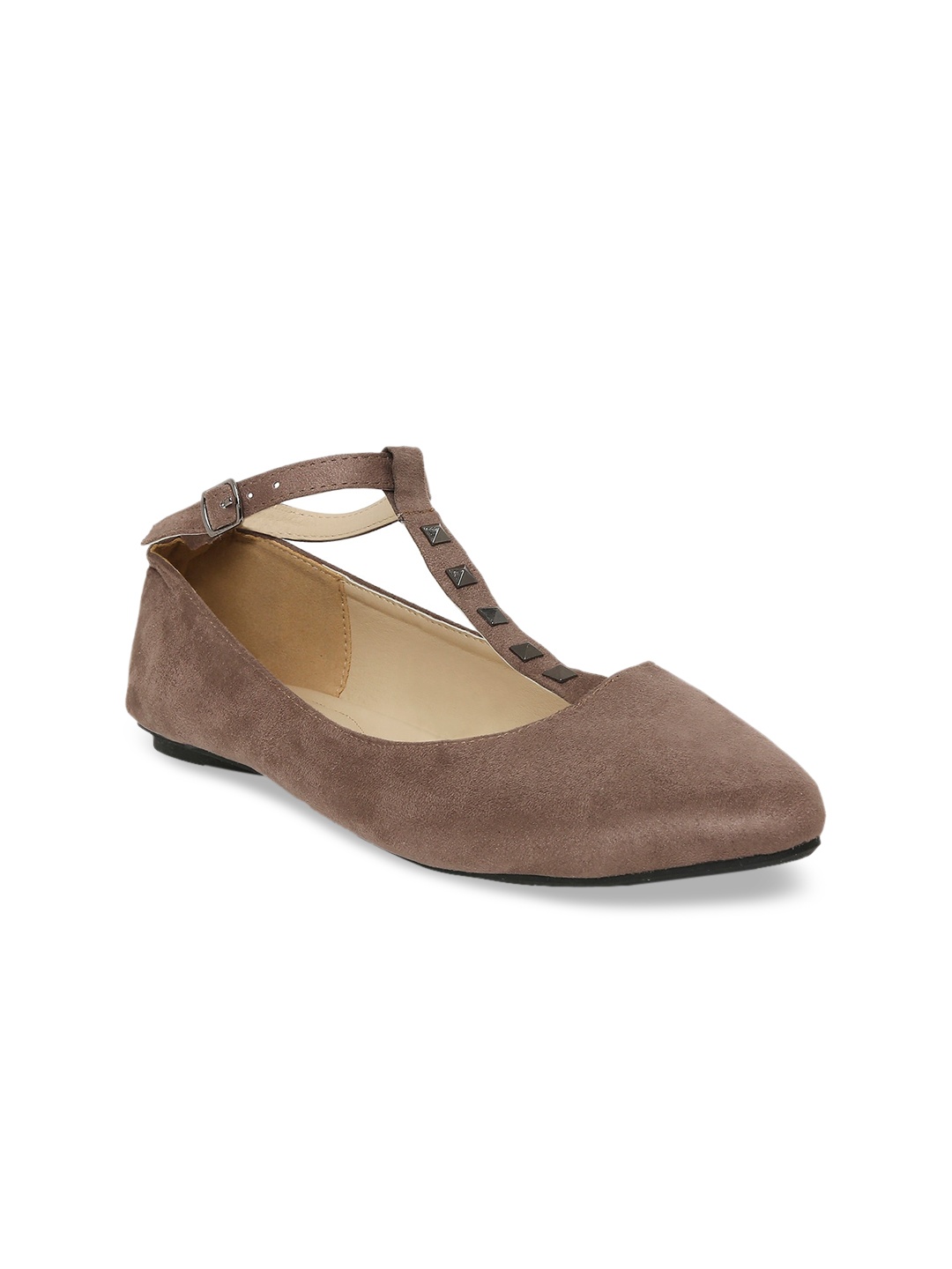 

Forever Glam by Pantaloons Women Brown Solid Fabric Ballerinas