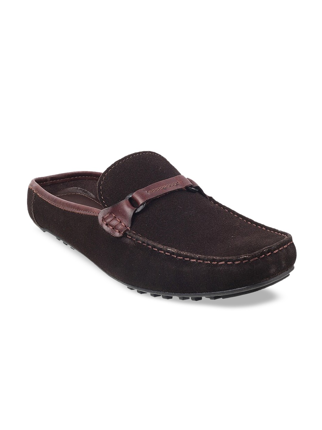 

Mochi Men Brown Suede Comfort Sandals
