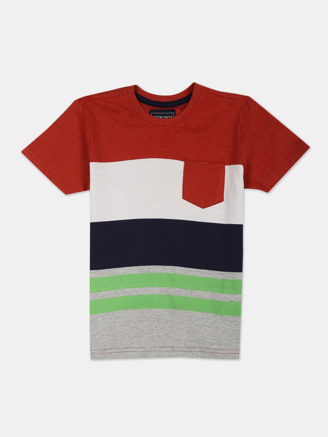 

Cherokee Boys Multicoloured Colourblocked Round Neck T-shirt, Multi