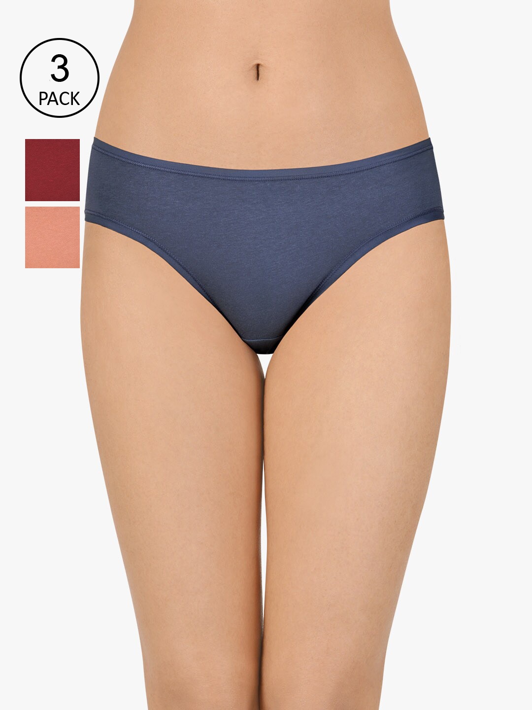 

Amante Women Pack of 3 Low Rise Bikini Brief - PPK33002, Assorted