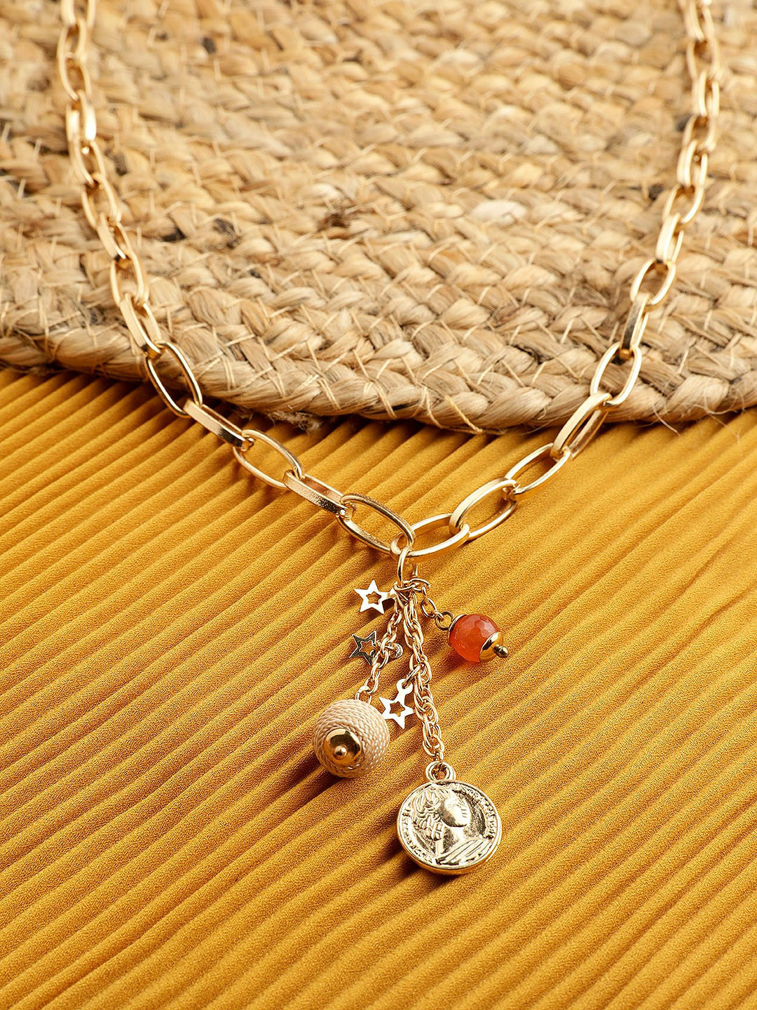 

STREET 9 Gold-Plated Pendant Drop Necklace