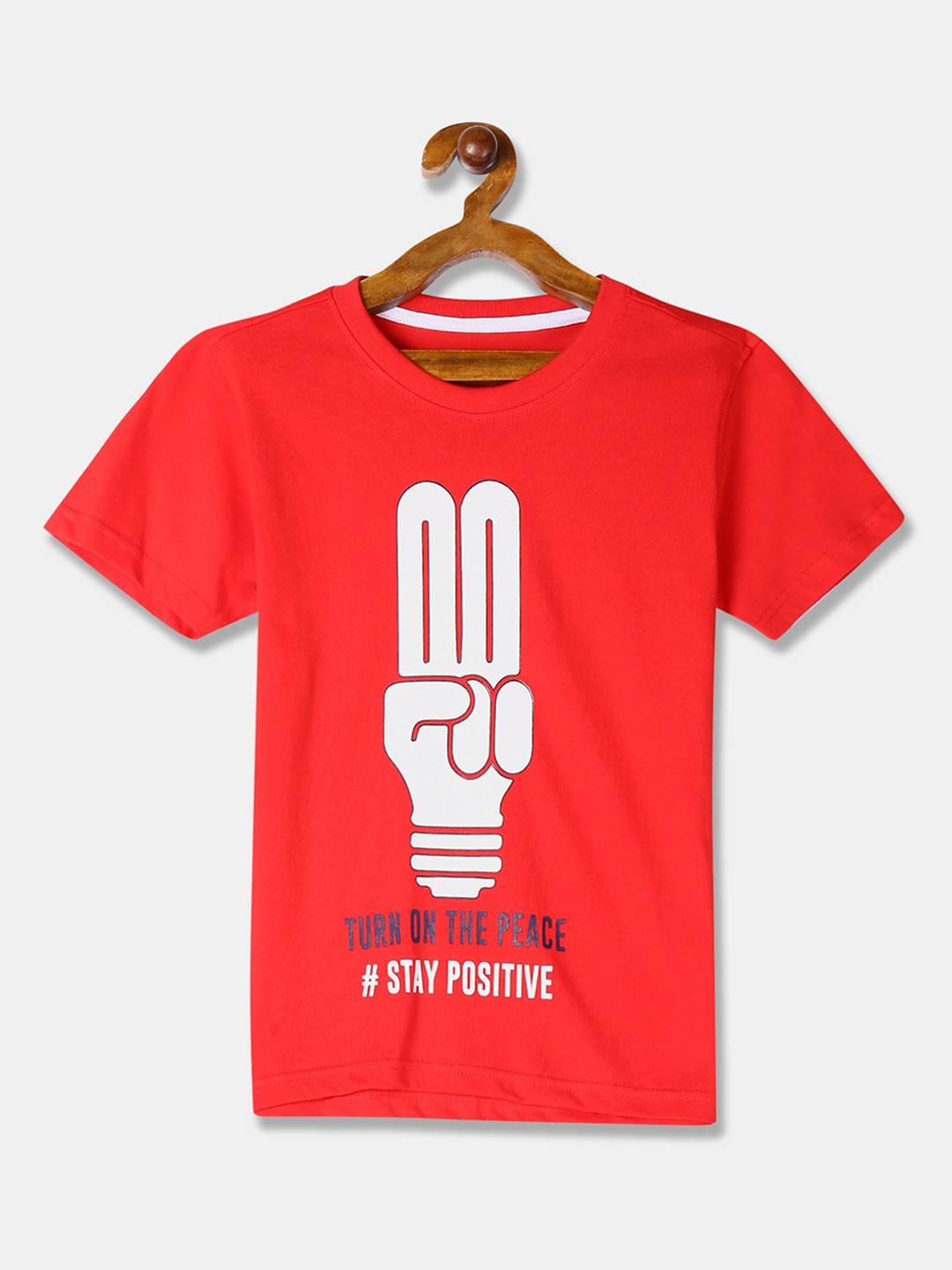 

Cherokee Boys Red Printed Round Neck T-shirt