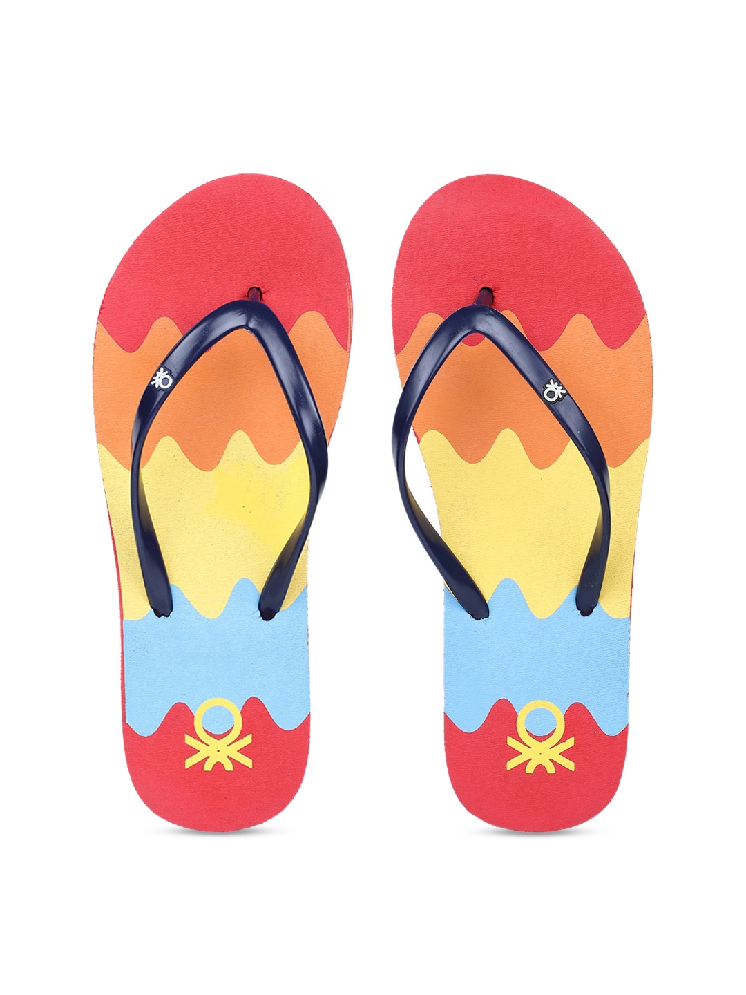 

United Colors of Benetton Women Multicoloured Printed Thong Flip-Flops, Multi