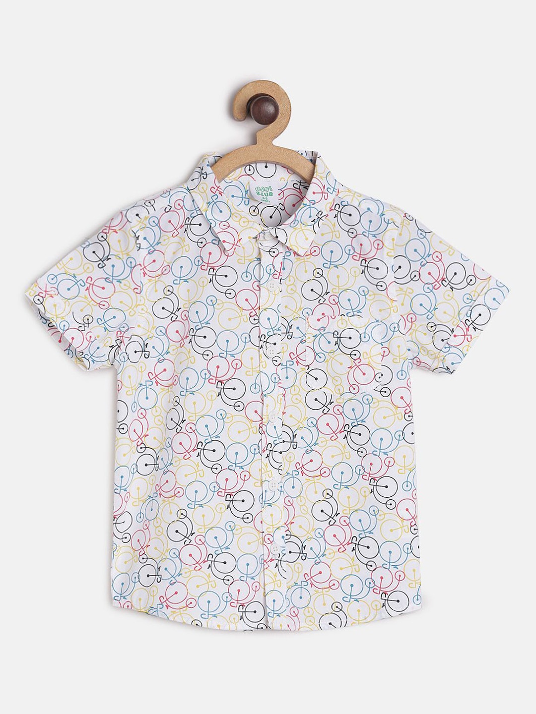 

MINI KLUB Boys Multicoloured Regular Fit Printed Casual Shirt, Multi