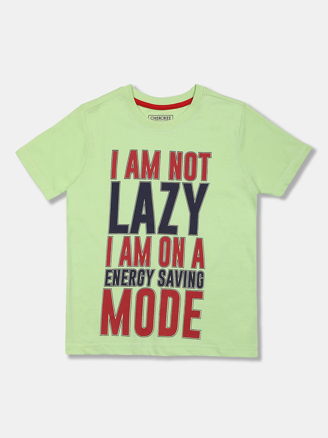 

Cherokee Boys Green Printed Round Neck T-shirt