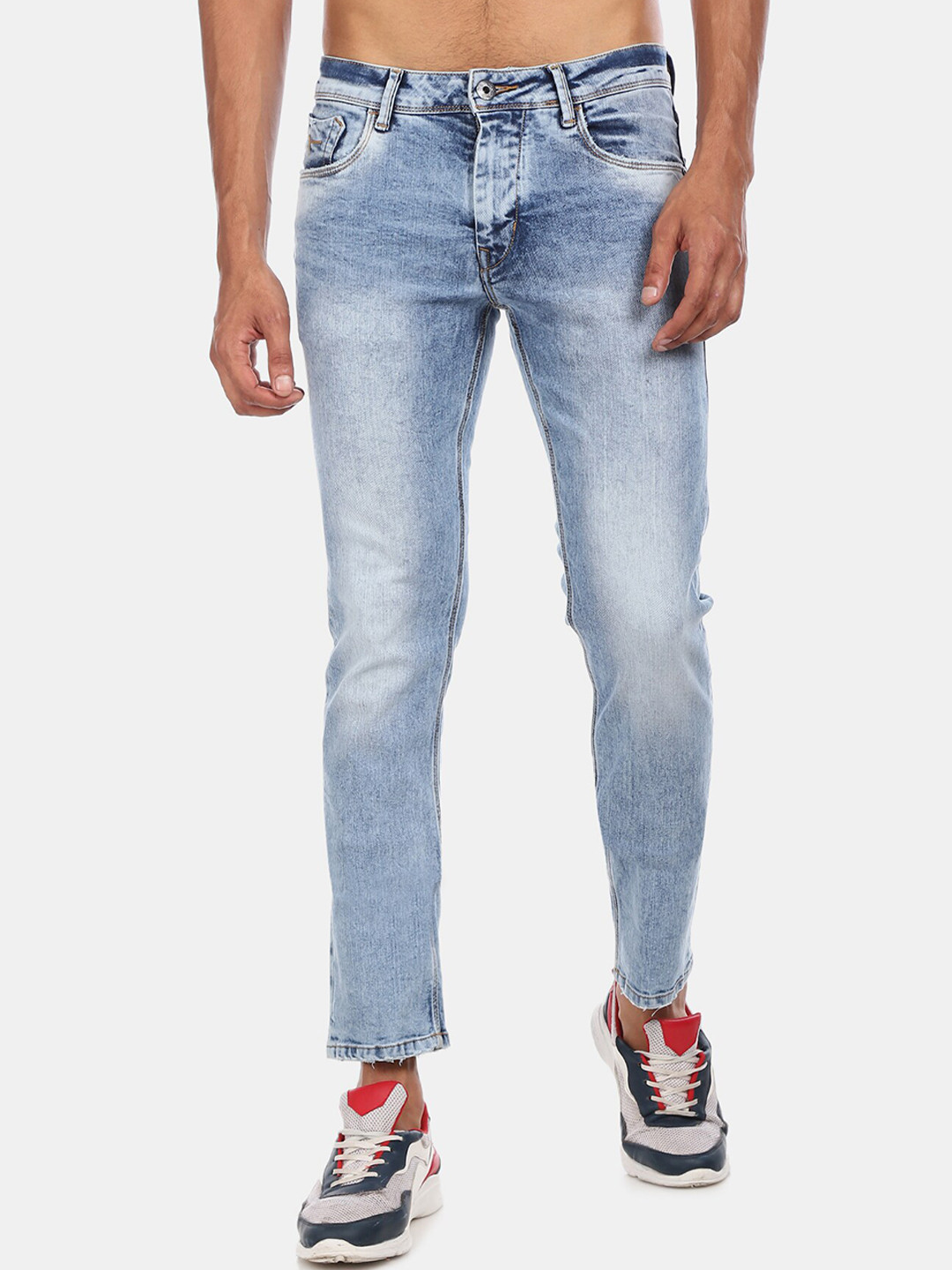 

Flying Machine Men Blue Slim Fit Mid-Rise Clean Look Stretchable Jeans