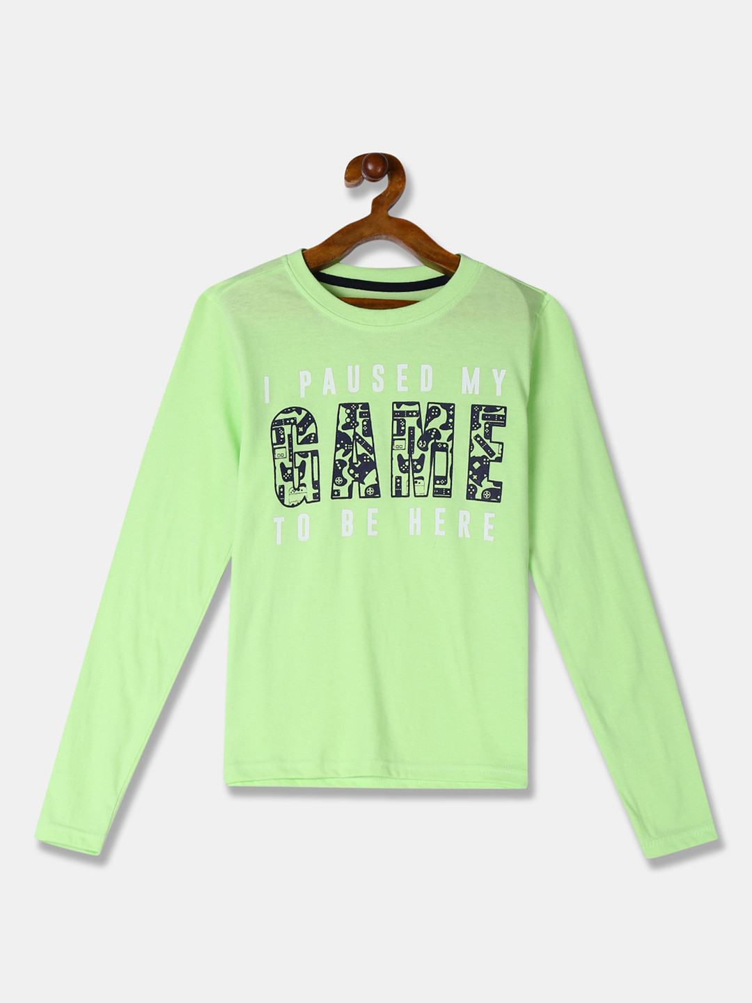 

Cherokee Boys Green Printed Round Neck T-shirt