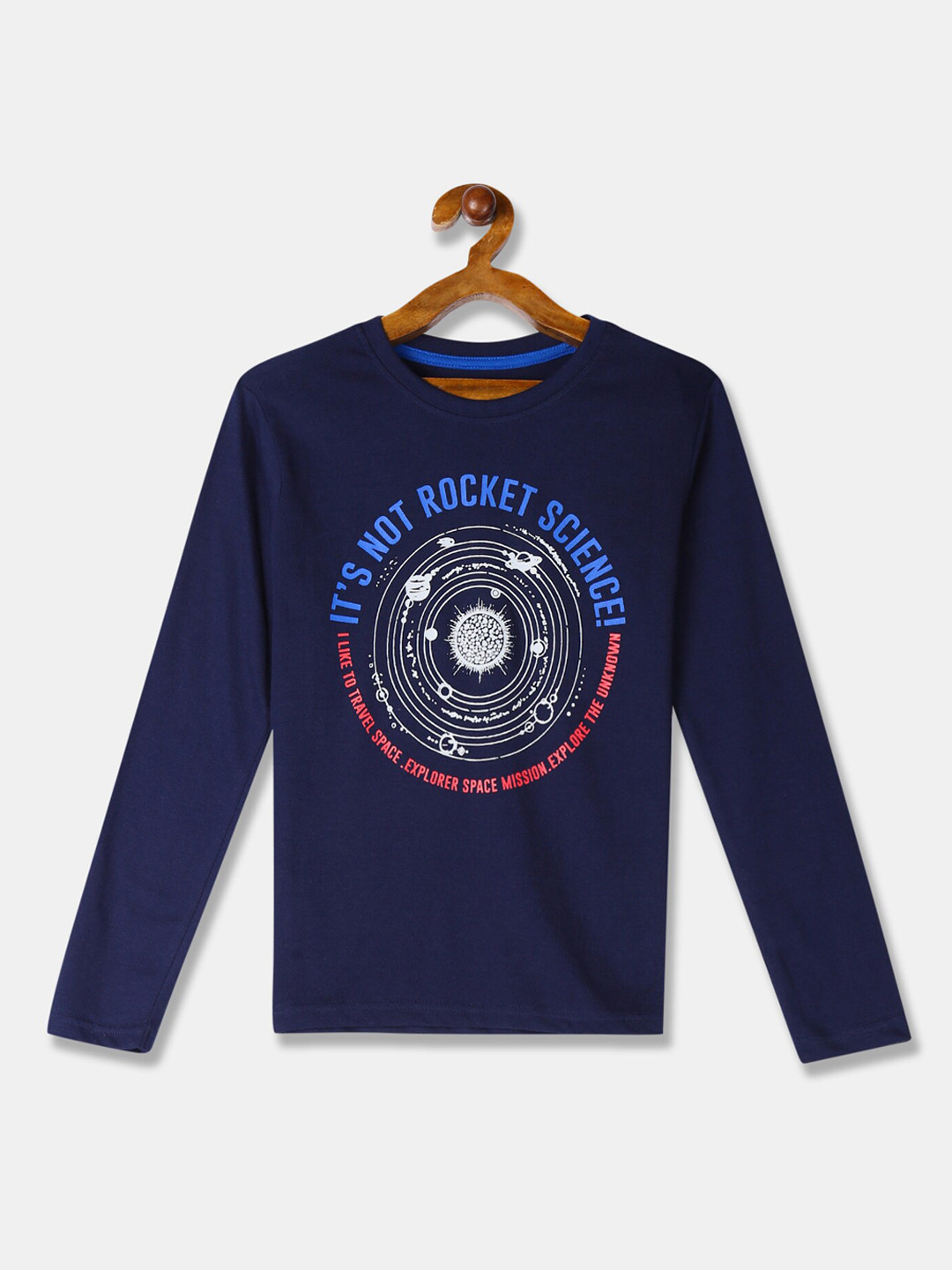 

Cherokee Boys Navy Blue Printed Round Neck T-shirt