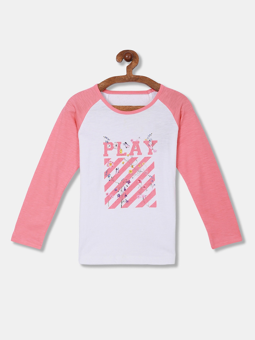 

Cherokee Girls White Printed Round Neck T-shirt