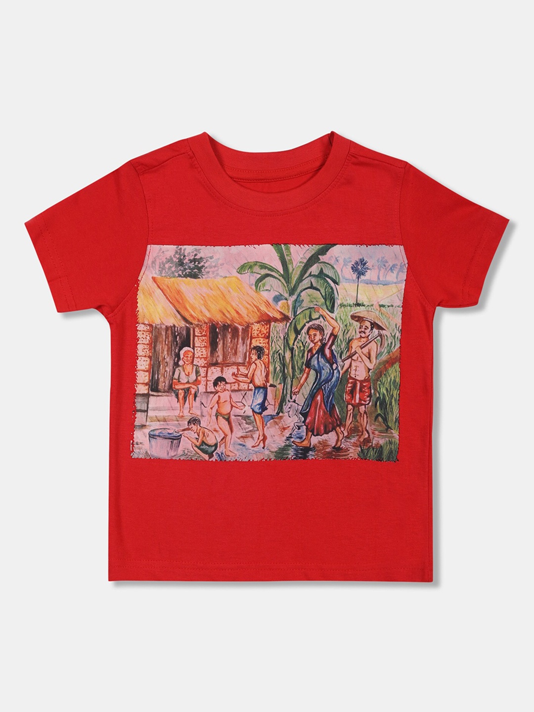 

Cherokee Boys Red Printed Round Neck T-shirt
