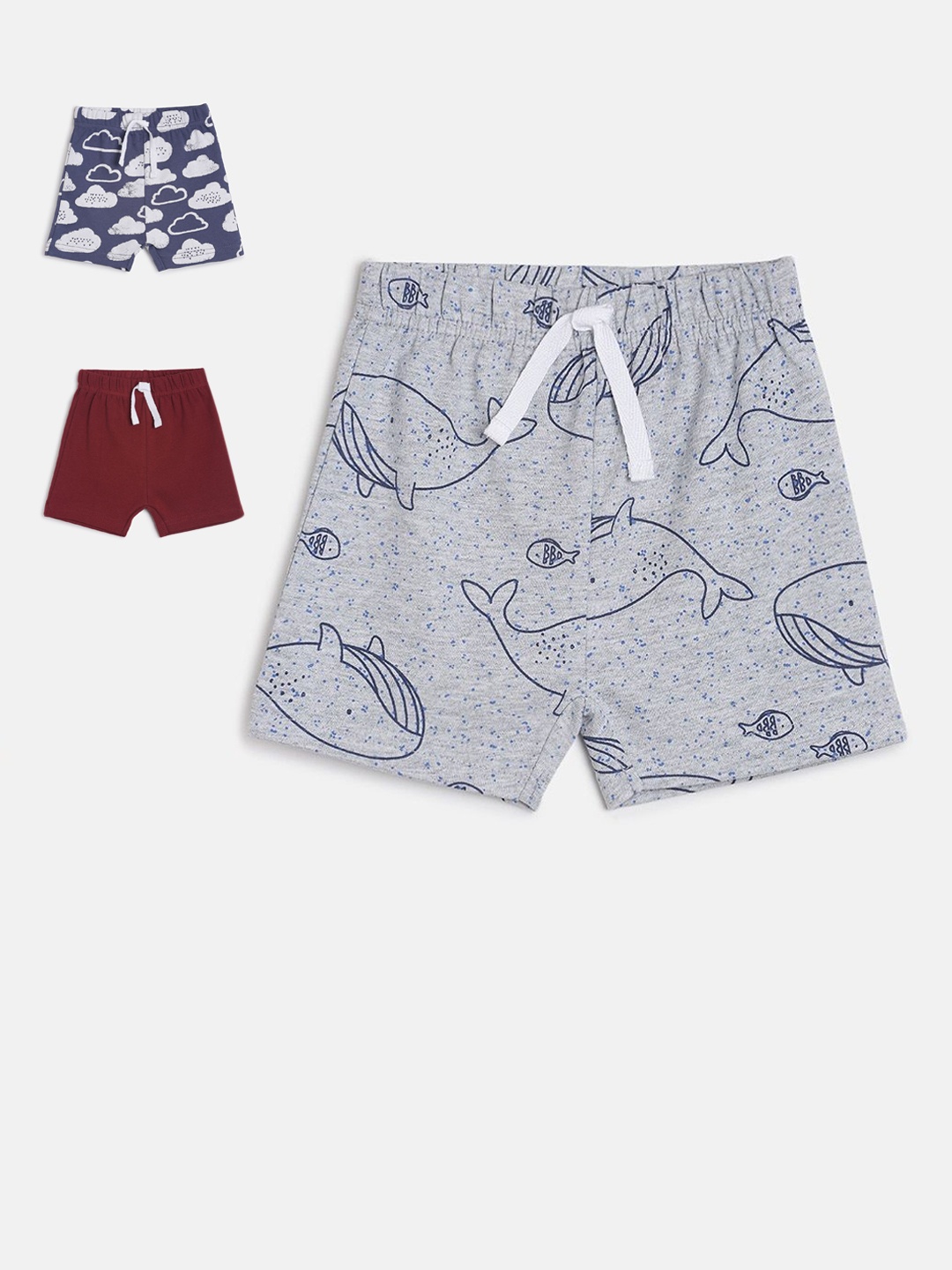 

MINI KLUB Boys Multicoloured Printed Regular Fit Regular Shorts, Multi