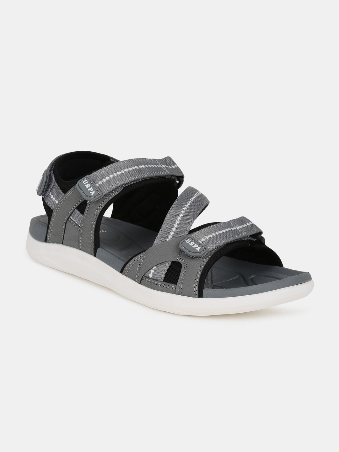 

U.S. Polo Assn. Men Grey Solid Sports Sandals