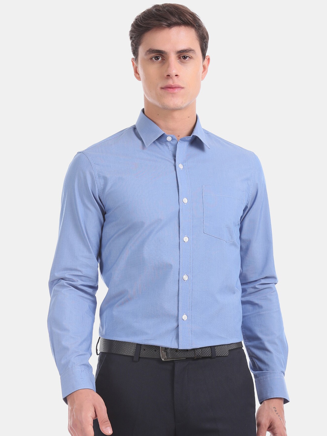 

Excalibur Men Blue Slim Fit Formal Shirt
