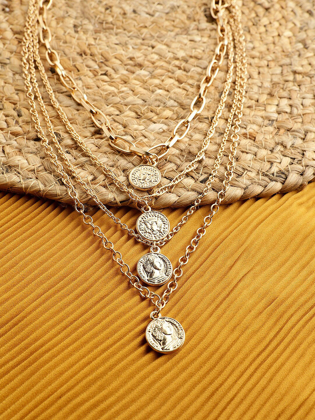 

STREET 9 Gold-Toned Metal Gold-Plated Layered Necklace