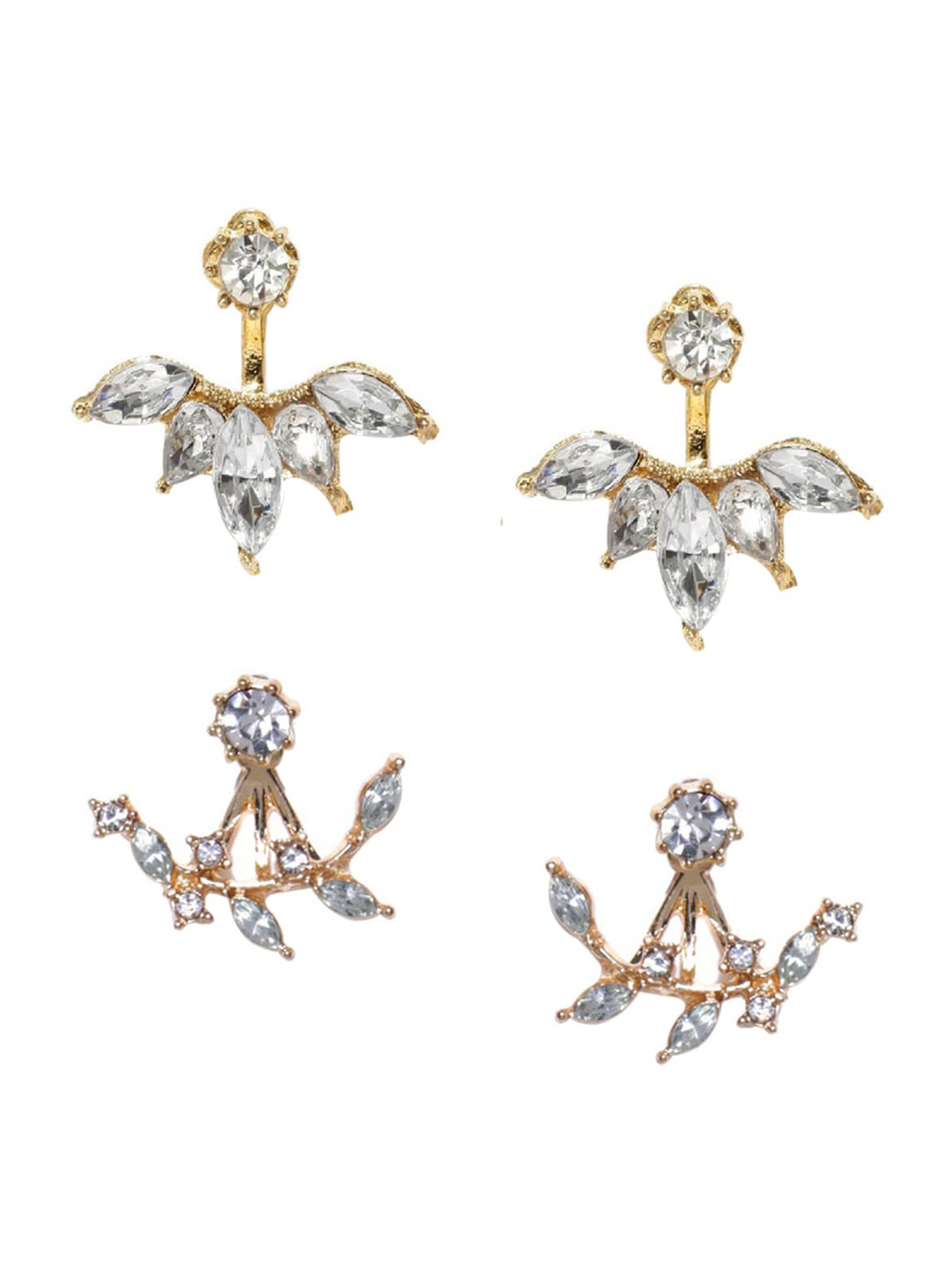 

OOMPH Gold-Toned Contemporary Studs Combo