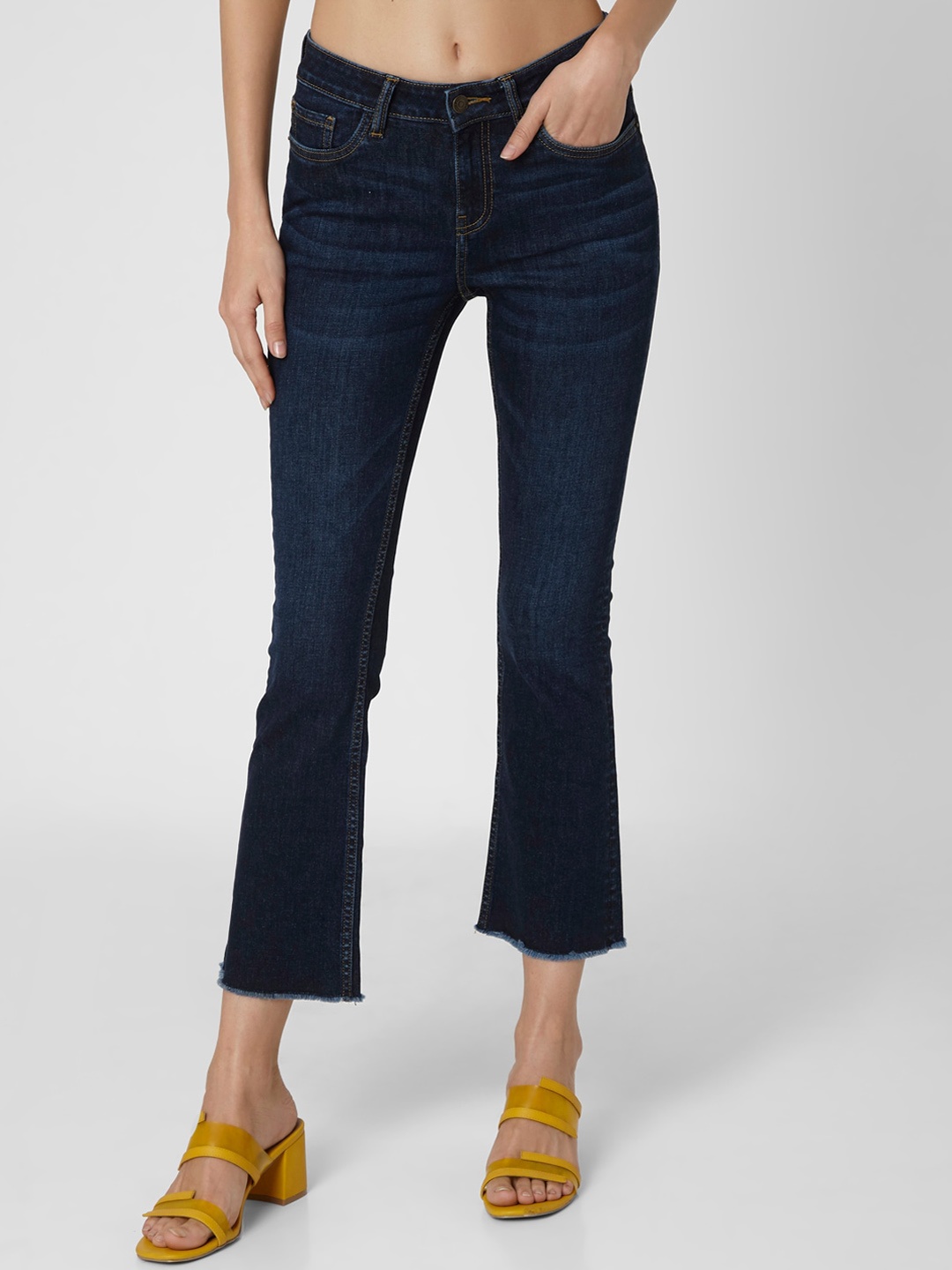 

Vero Moda Women Blue Bootcut Light Fade Stretchable Jeans