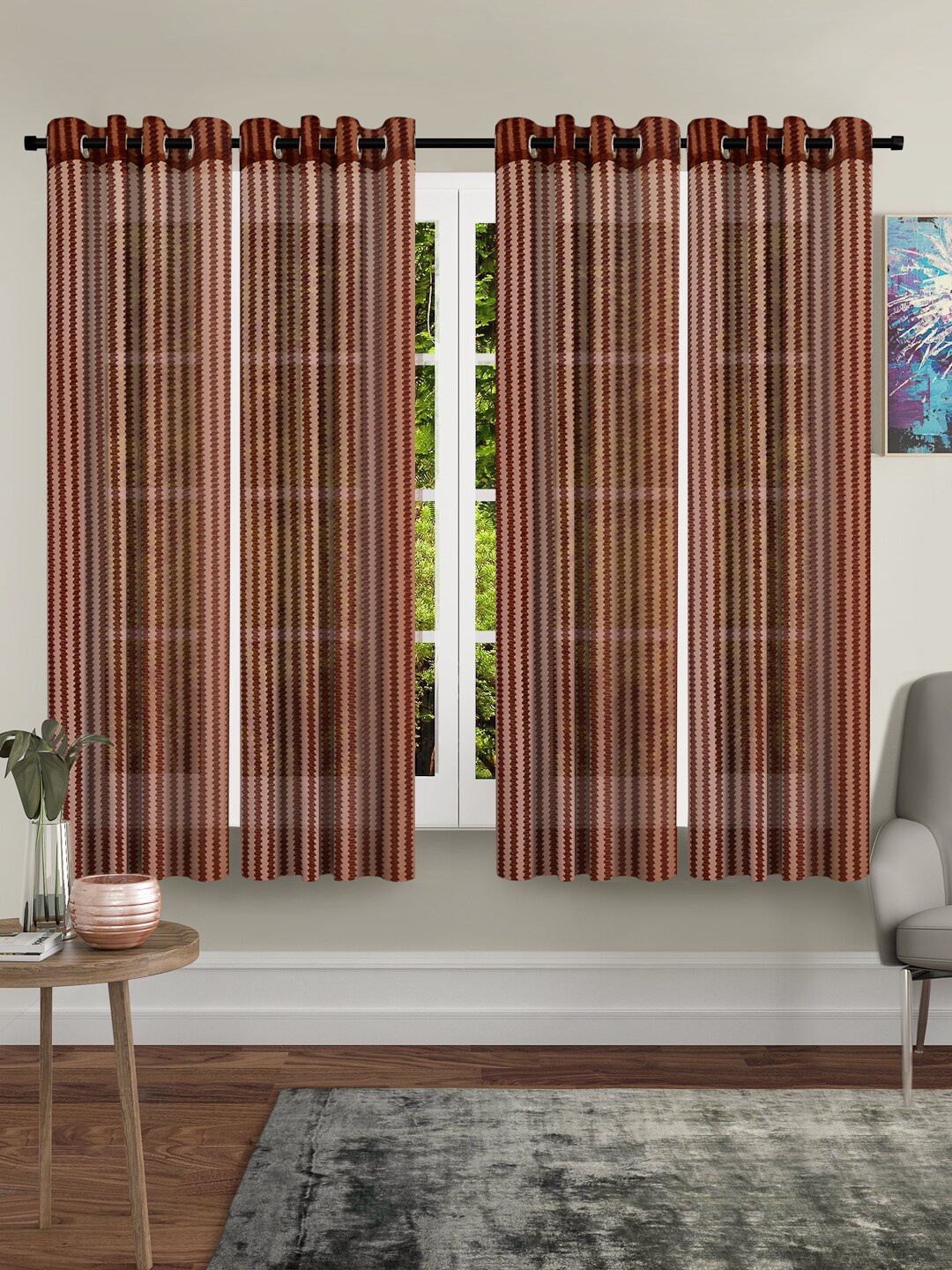 

Cortina Brown Set of 4 Curtains