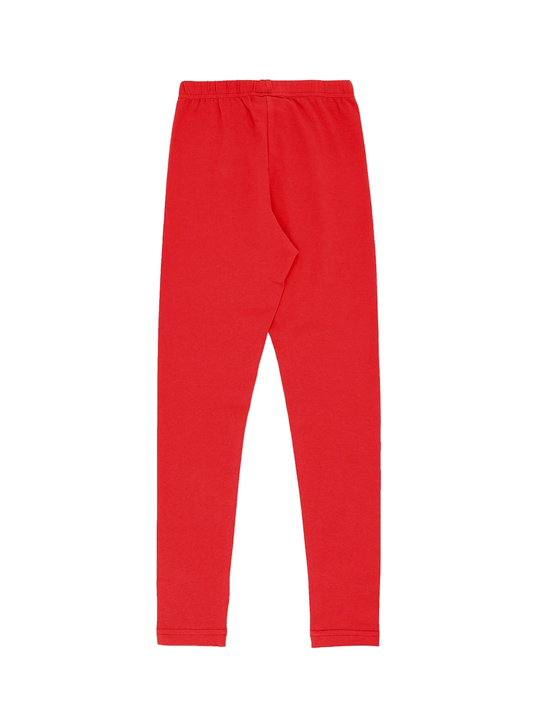 

Pantaloons Junior Girls Red Solid Ankle-Length Leggings