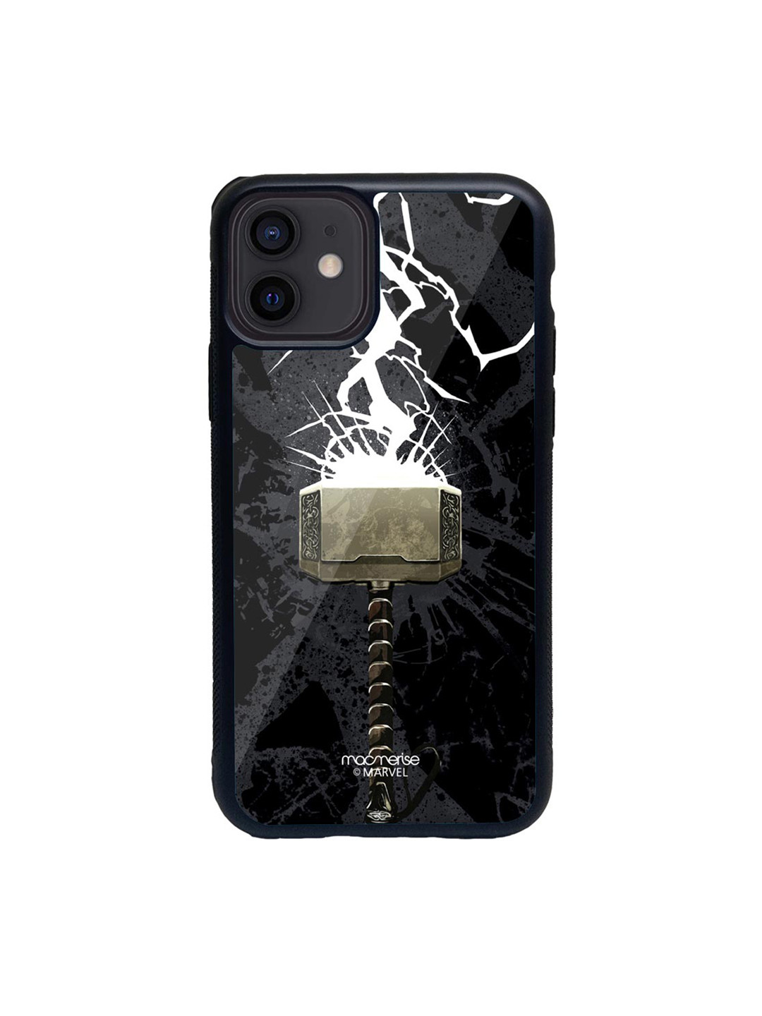 

macmerise Multicoloured The Thunderous Hammer Glass iPhone 12 Case, Multi