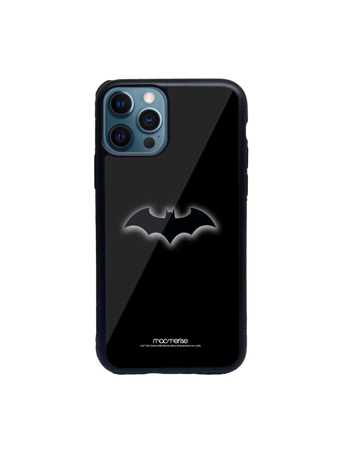 

macmerise Black & Grey Logo Batman Glass iPhone 12 Pro Phone Case
