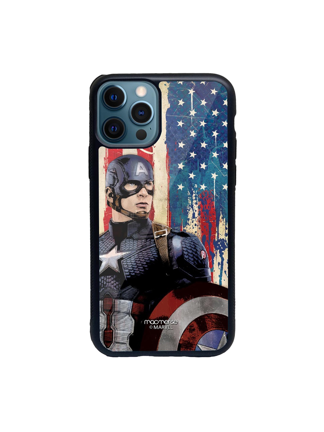 

macmerise Blue & Red American Captain Glass iPhone 12 Pro Phone Case